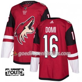 Arizona Coyotes Max Domi 16 Adidas 2017-2018 Maroon Authentic Shirt - Kinderen